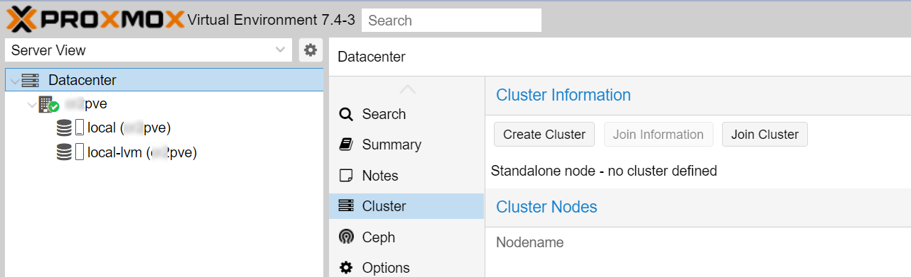 Proxmox HA Cluster 01